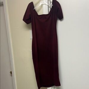 Elegant Burgundy Dress